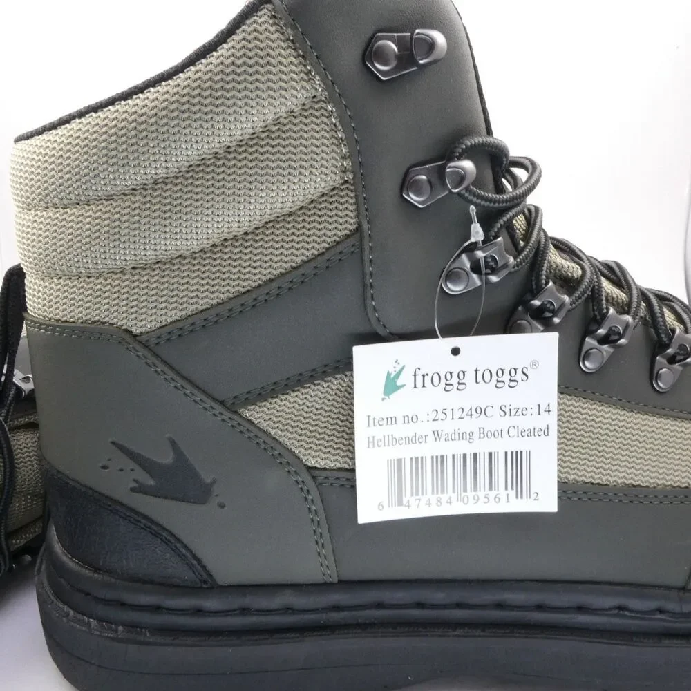 Frogg Toggs® Men's US Size 14 Hellbender™ Felt Wading Boot in Green/Silver/Black